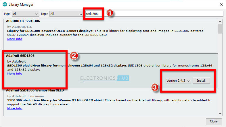 Arduino-IDE-OLED-Library-2